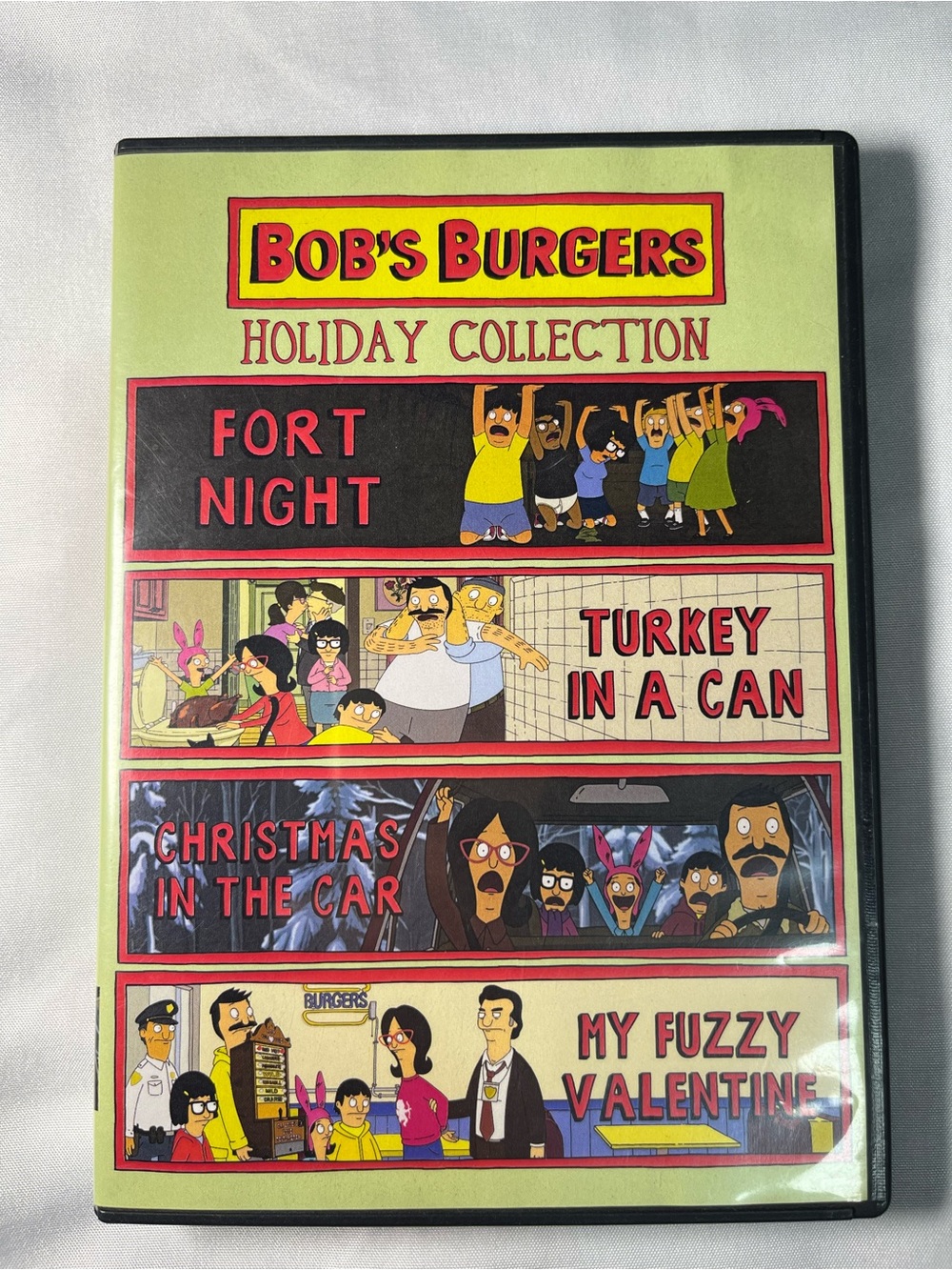 Bob’s Burgers Holiday Collection DVD Glow in the Dark Case Tina Gene Linda